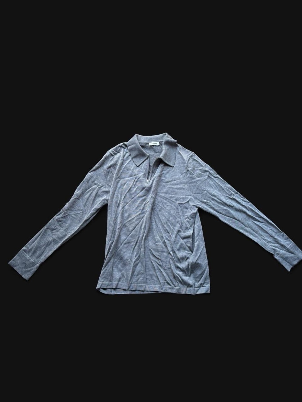 ✨Sandro gray long sleeve polo shirt in XL ✨